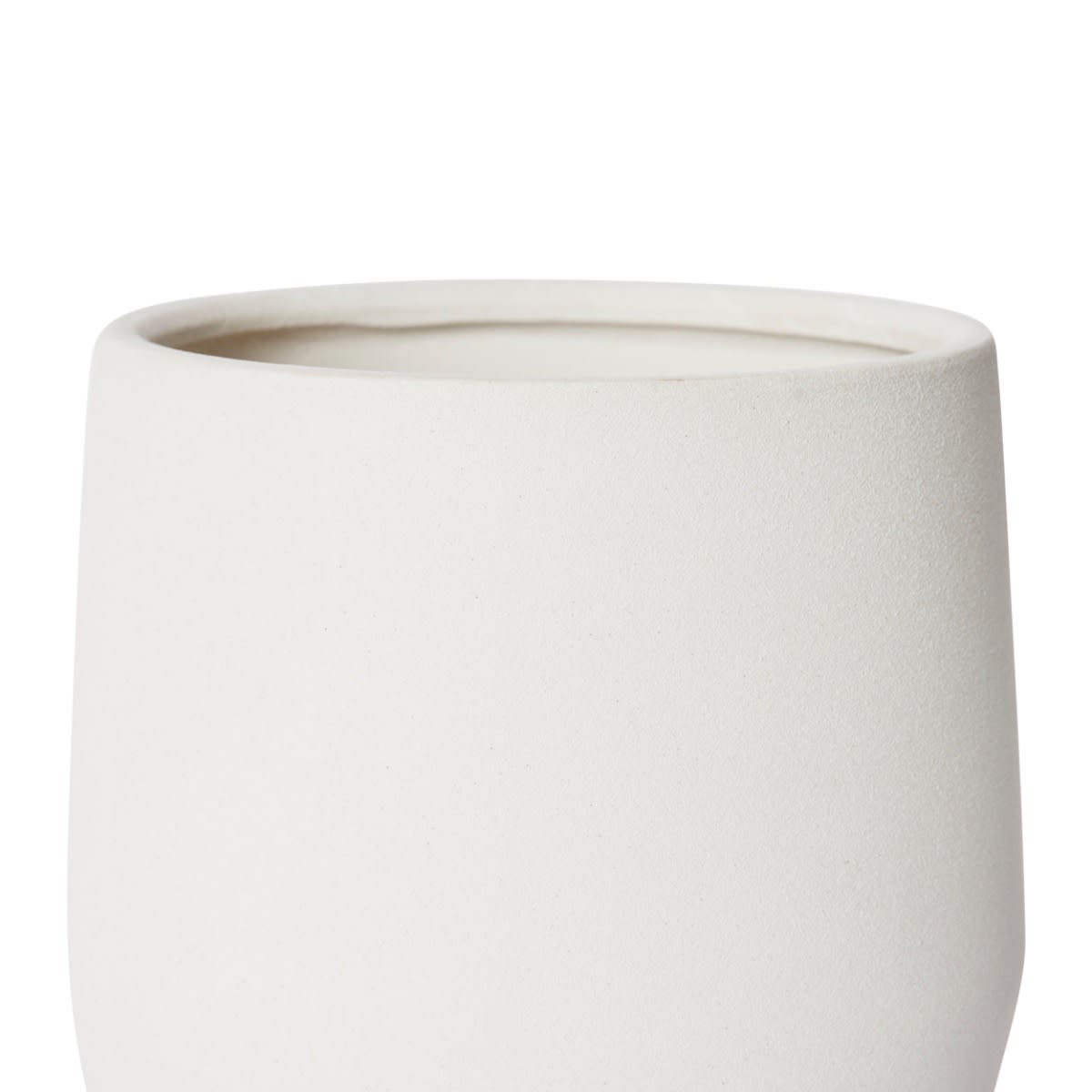 Mason Pot with Saucer White Round - 22cm 