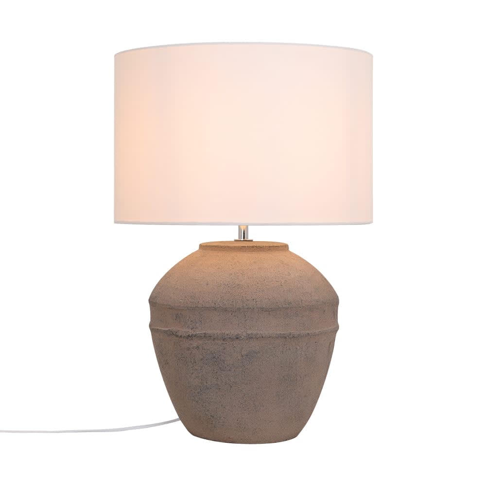 Elanor Ceramic Table Lamp Brown color Grey