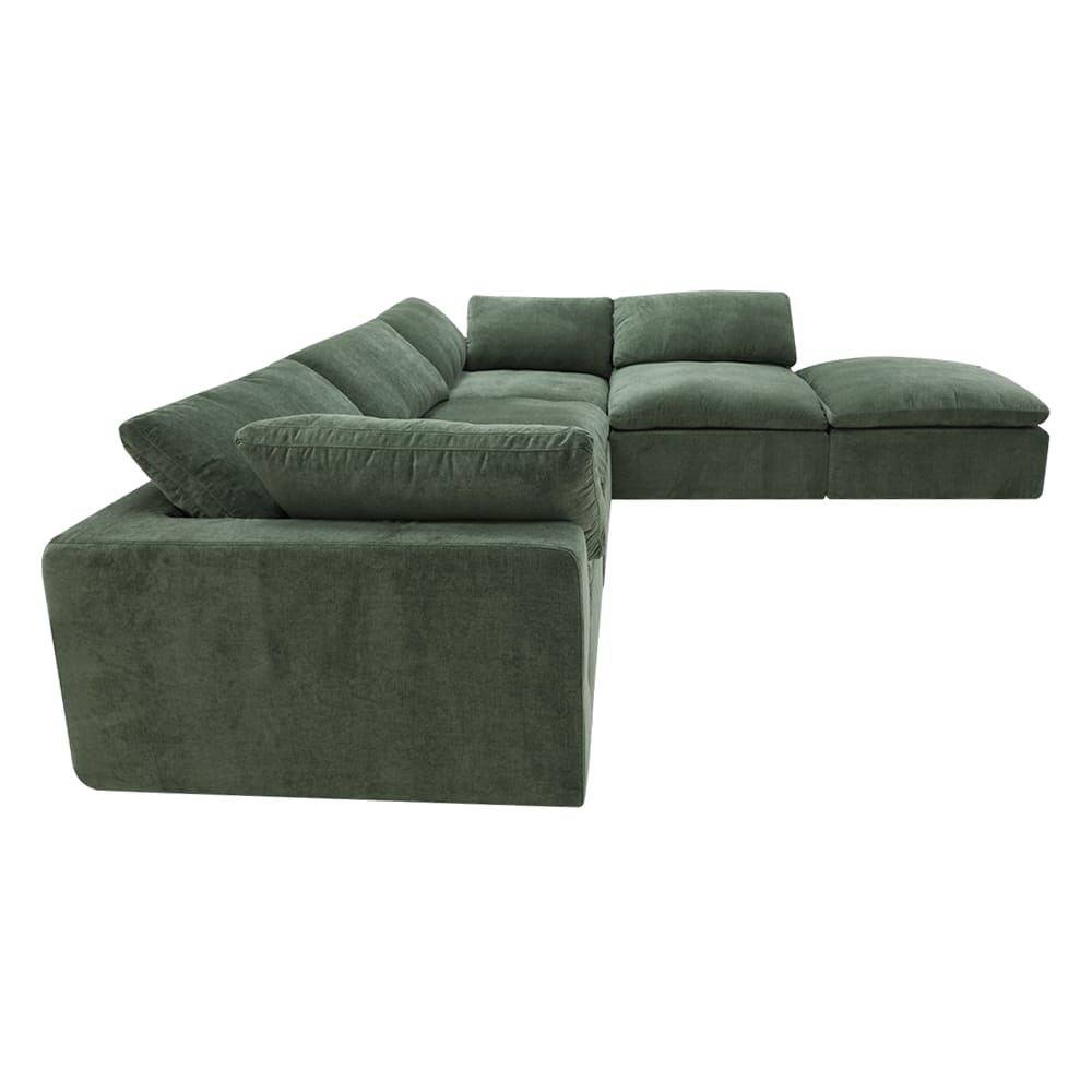 Cloud Deep Muse Forest Modular Sofa - 5 Piece color Muse Forest