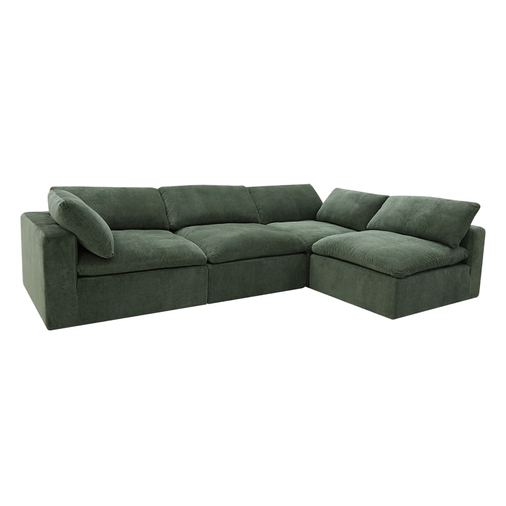 Cloud Deep Muse Forest Modular Sofa - 4 Piece color Muse Forest