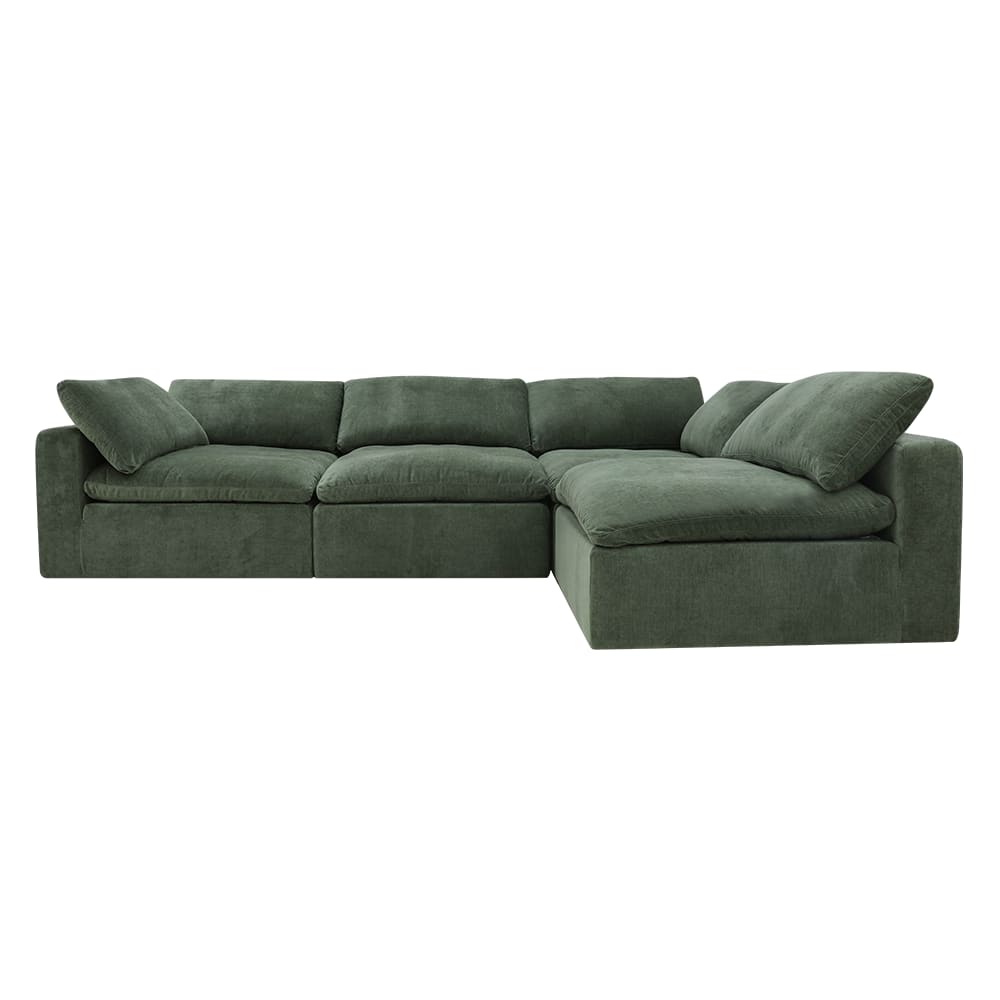 Cloud Deep Muse Forest Modular Sofa - 4 Piece color Muse Forest