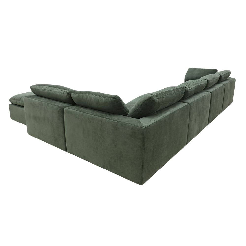 Cloud Deep Muse Forest Modular Sofa - 6 Piece color Muse Forest