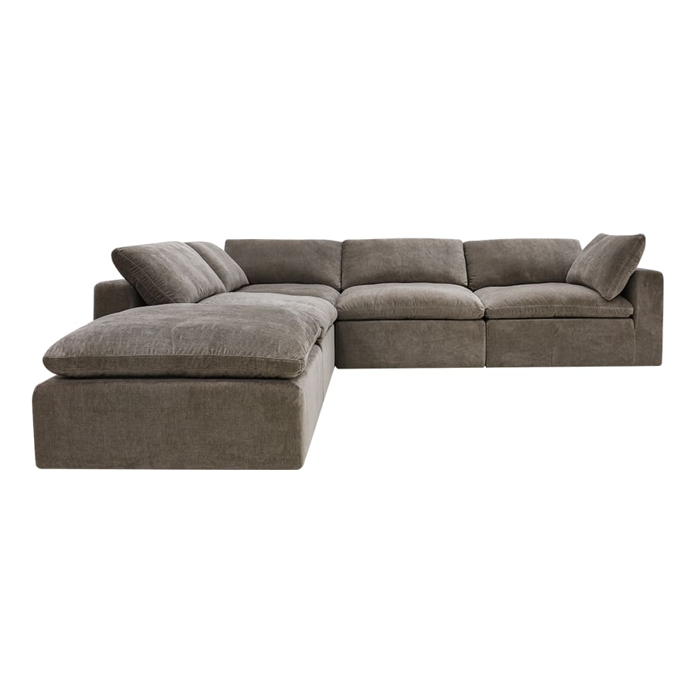 Cloud Muse Mink Modular Sofa - 5 Piece color Muse Mink