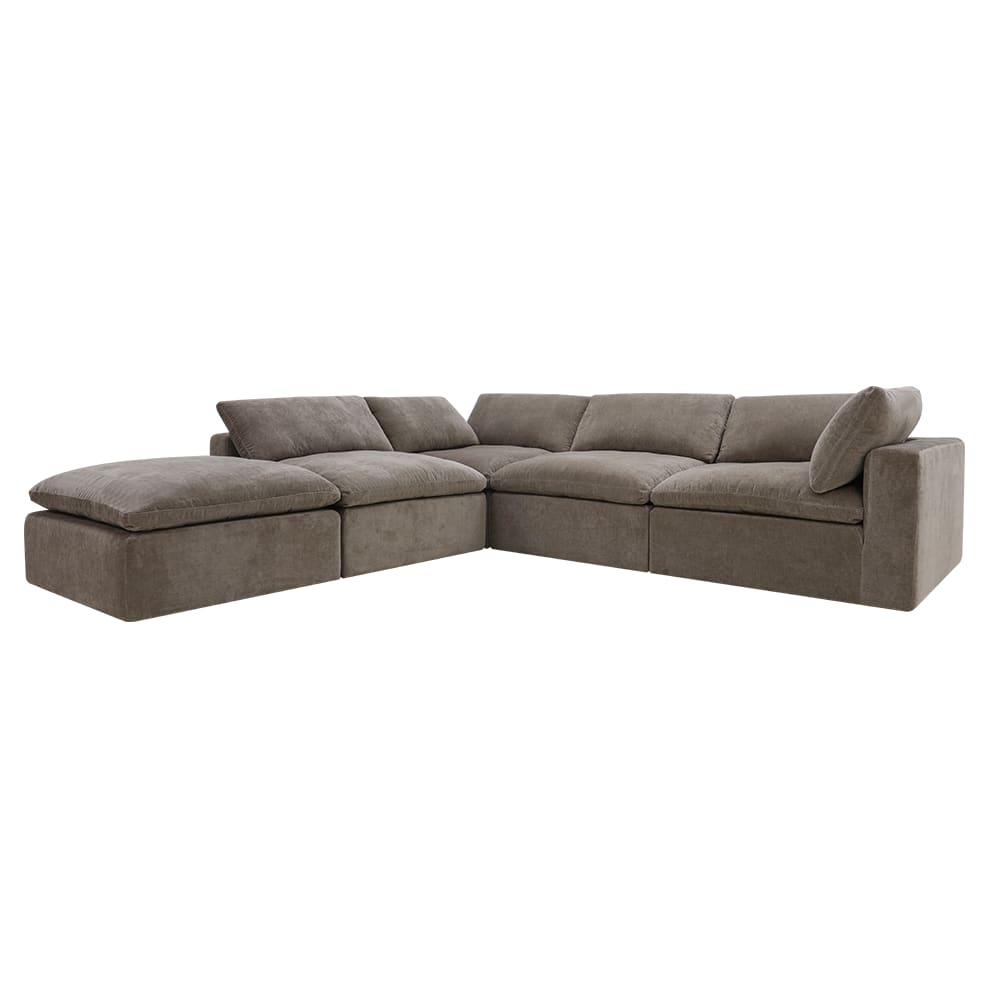 Cloud Muse Mink Modular Sofa - 5 Piece color Muse Mink