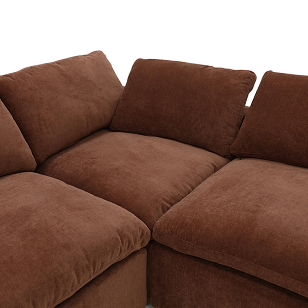 Cloud Muse Rust Modular Sofa - 4 Piece color Muse Rust