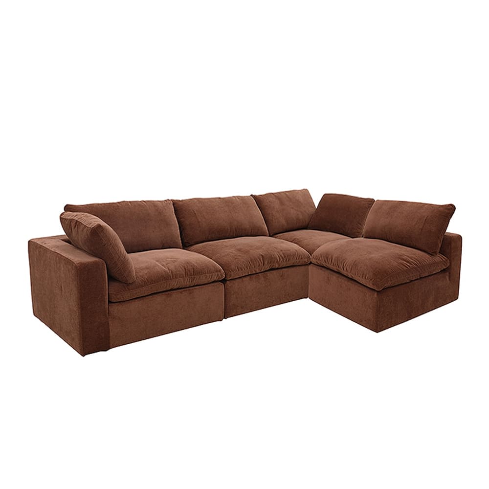 Cloud Muse Rust Modular Sofa - 4 Piece color Muse Rust