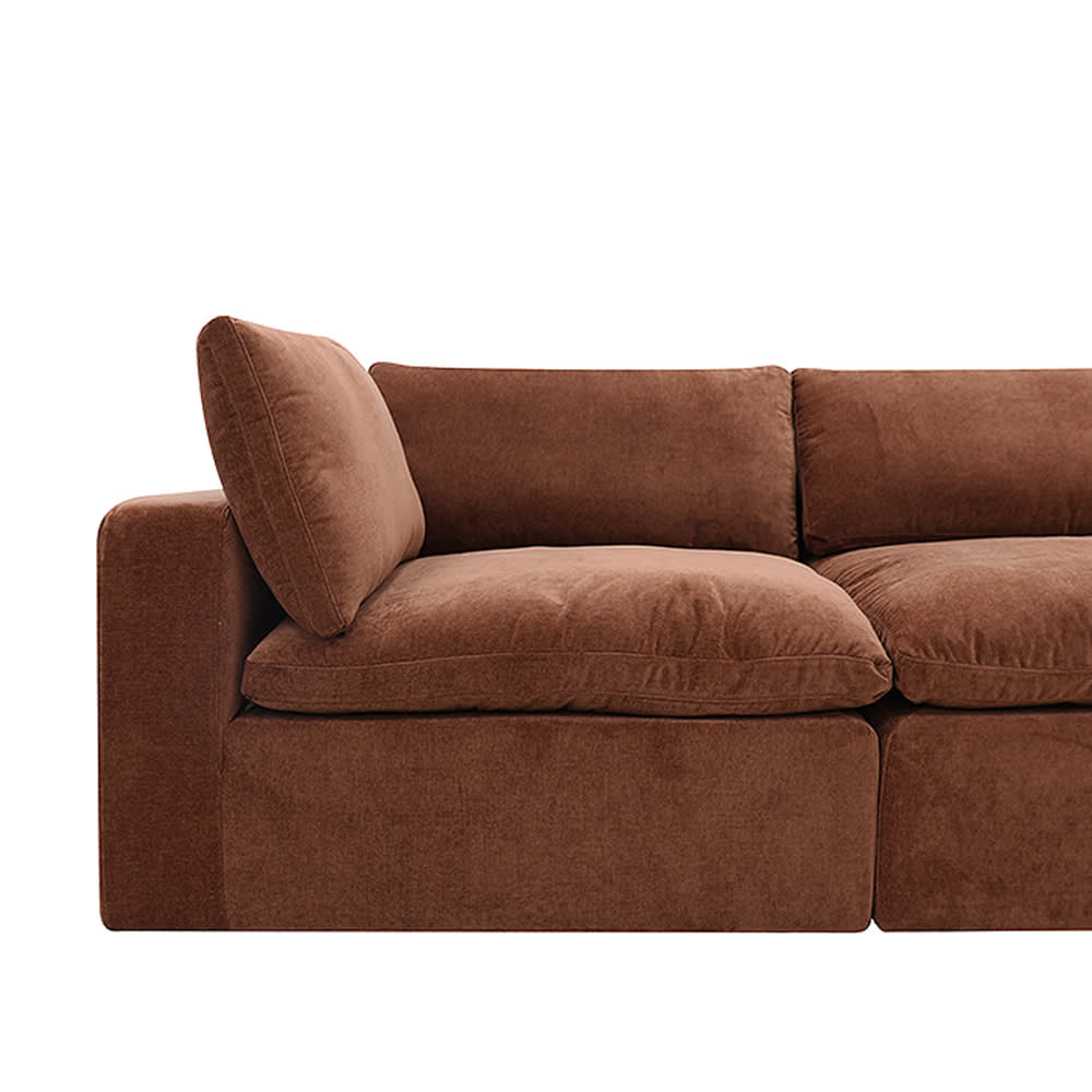 Cloud Muse Rust Modular Sofa - 4 Piece color Muse Rust