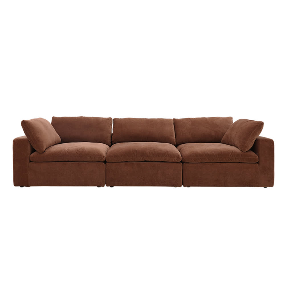 Cloud Muse Rust Modular Sofa - 3 Piece color Muse Rust