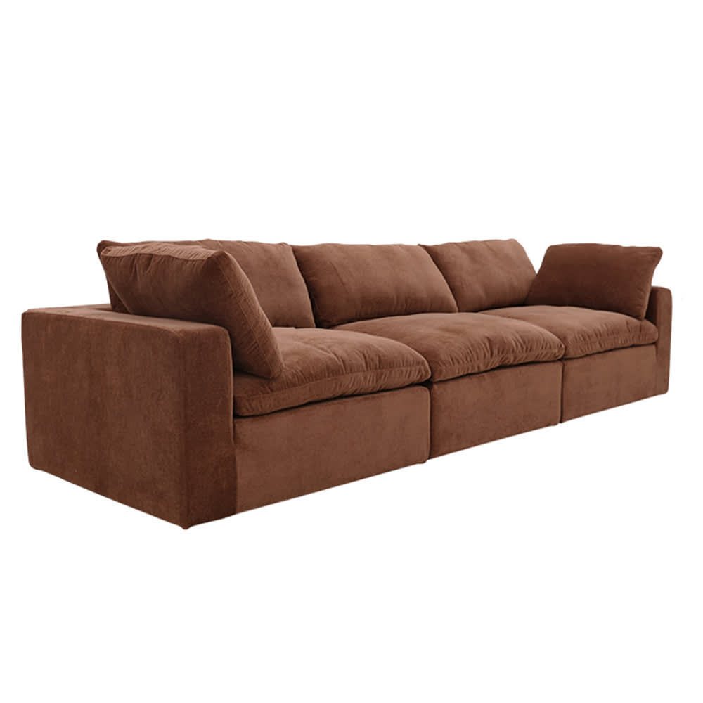 Cloud Muse Rust Modular Sofa - 3 Piece color Muse Rust