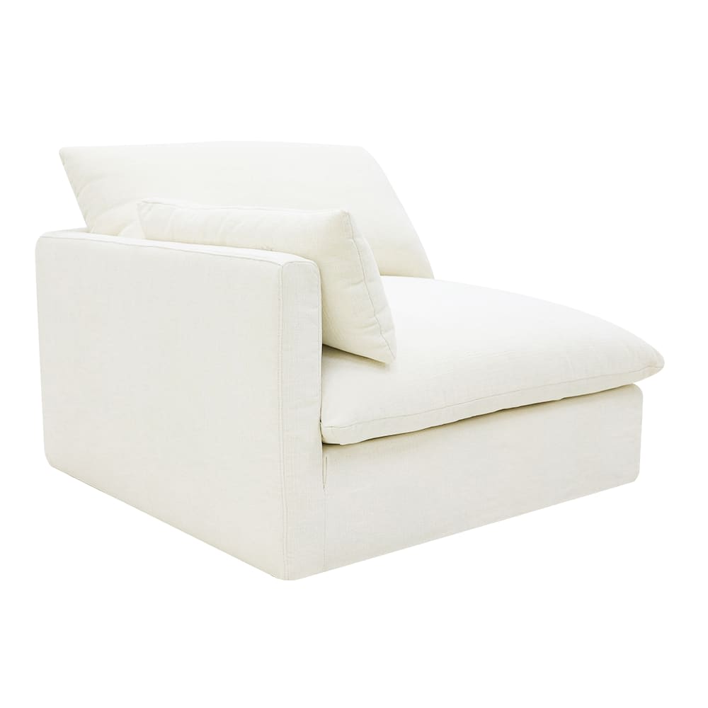 Willow Tribute Ice 1 Seat Left Arm Facing Sofa Module color Tribute Ice