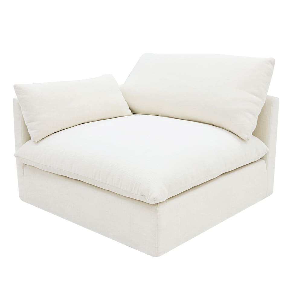 Willow Tribute Ice 1 Seat Left Arm Facing Sofa Module color Tribute Ice