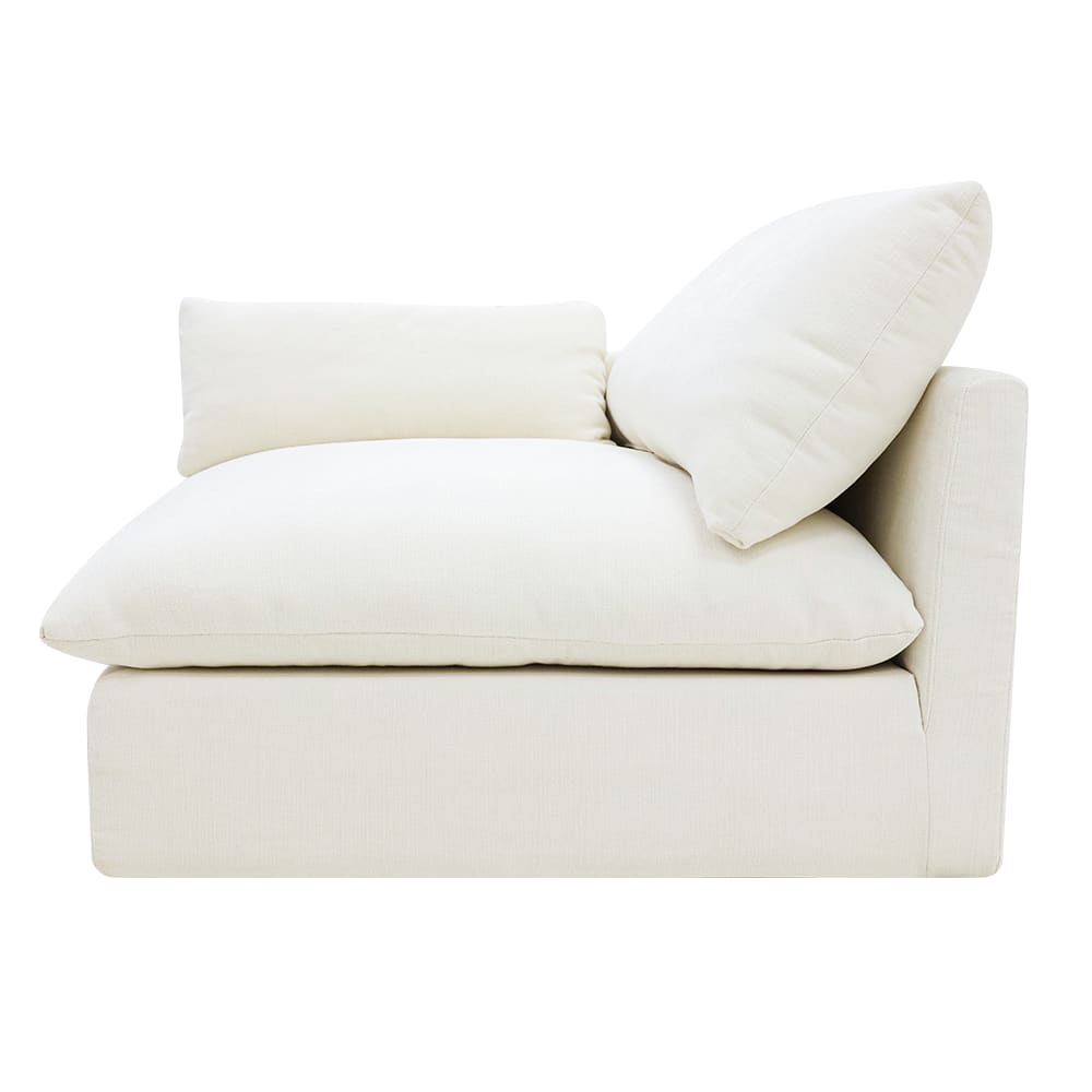 Willow Tribute Ice 1 Seat Left Arm Facing Sofa Module color Tribute Ice