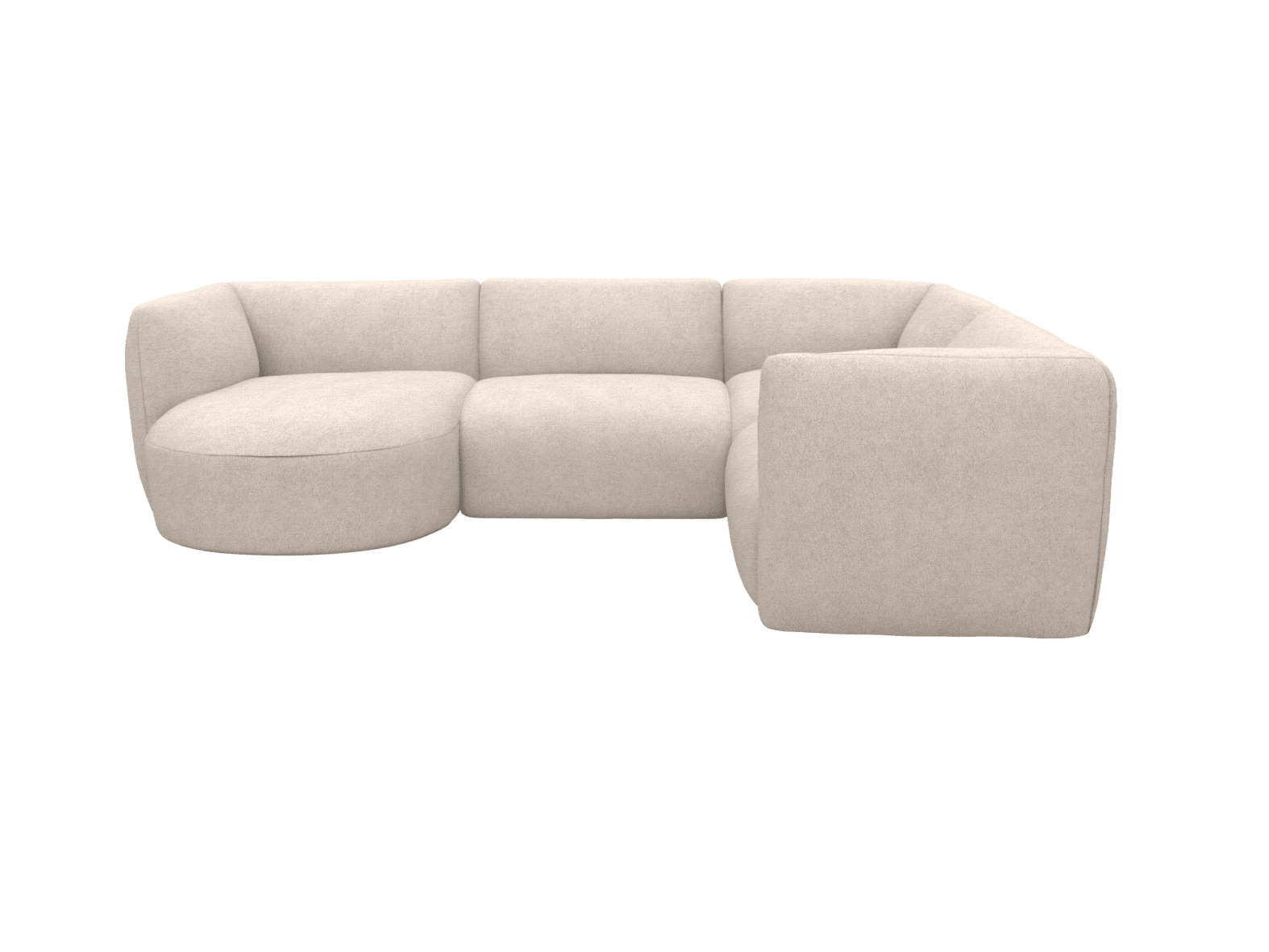 Buy Dillon Noa Desert 4 Seater Corner Modular With Round Chaise - Elme ...