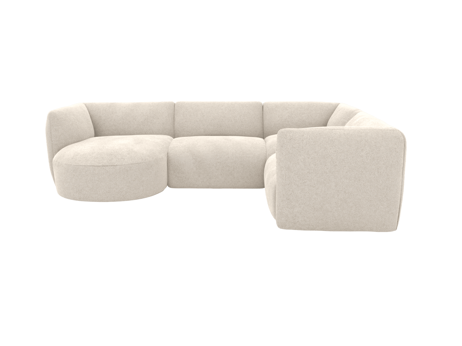 Buy Dillon Avon Mineral 4 Seater Corner Modular With Round Chaise ...