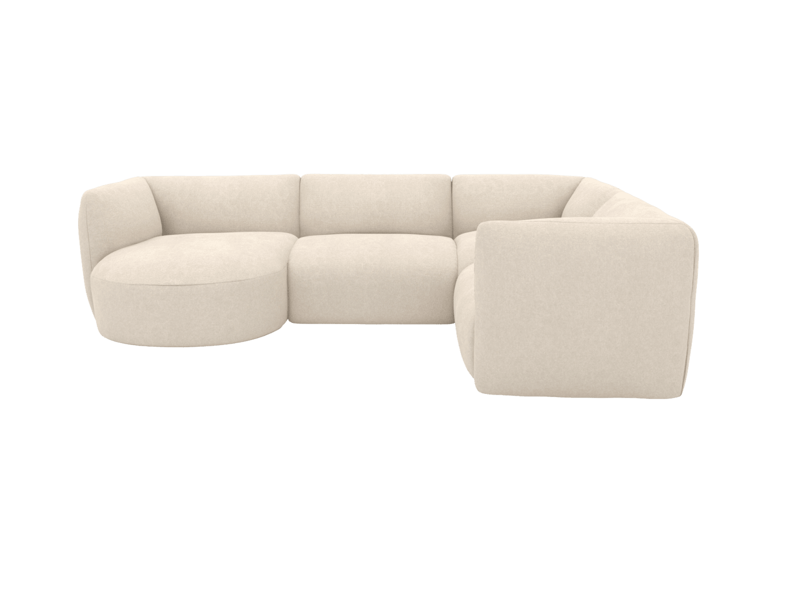 Buy Dillon Tribute Shell 4 Seater Corner Modular With Round Chaise ...