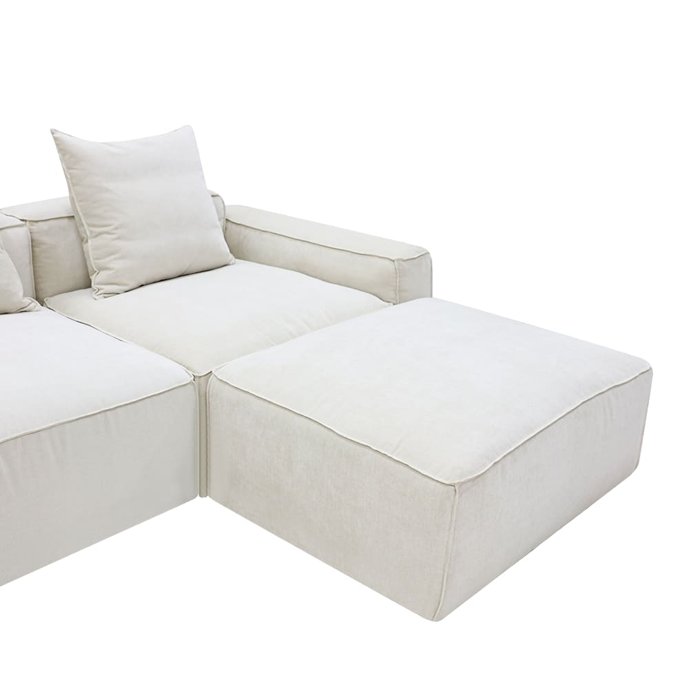 Buy Riley Apt Muse Flax Sofa - 3 Seater and Ottoman - James Lane Australia