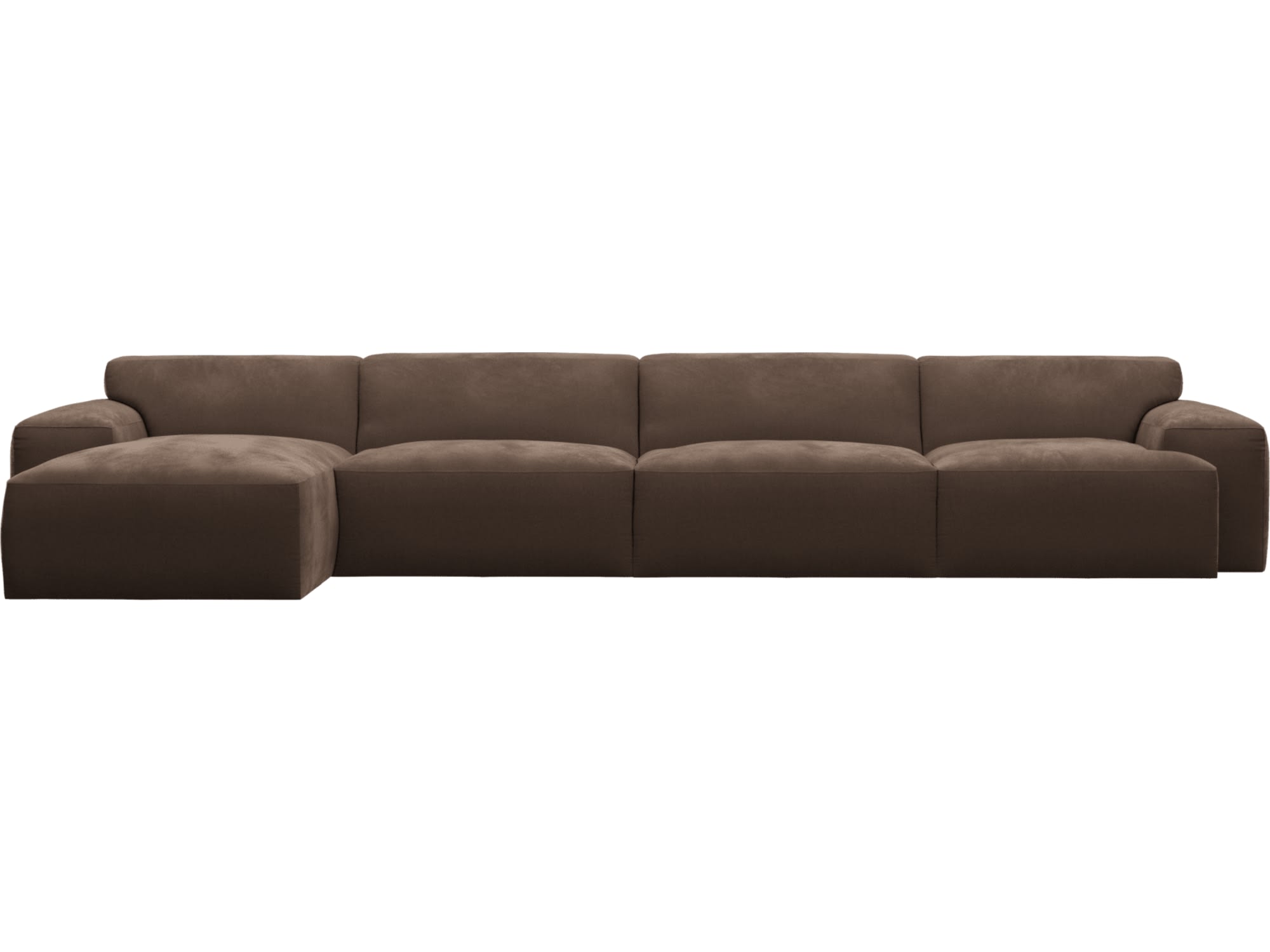 Buy Copenhagen Muse Chocolate Chaise Sofa - 4 Seater - James Lane Australia