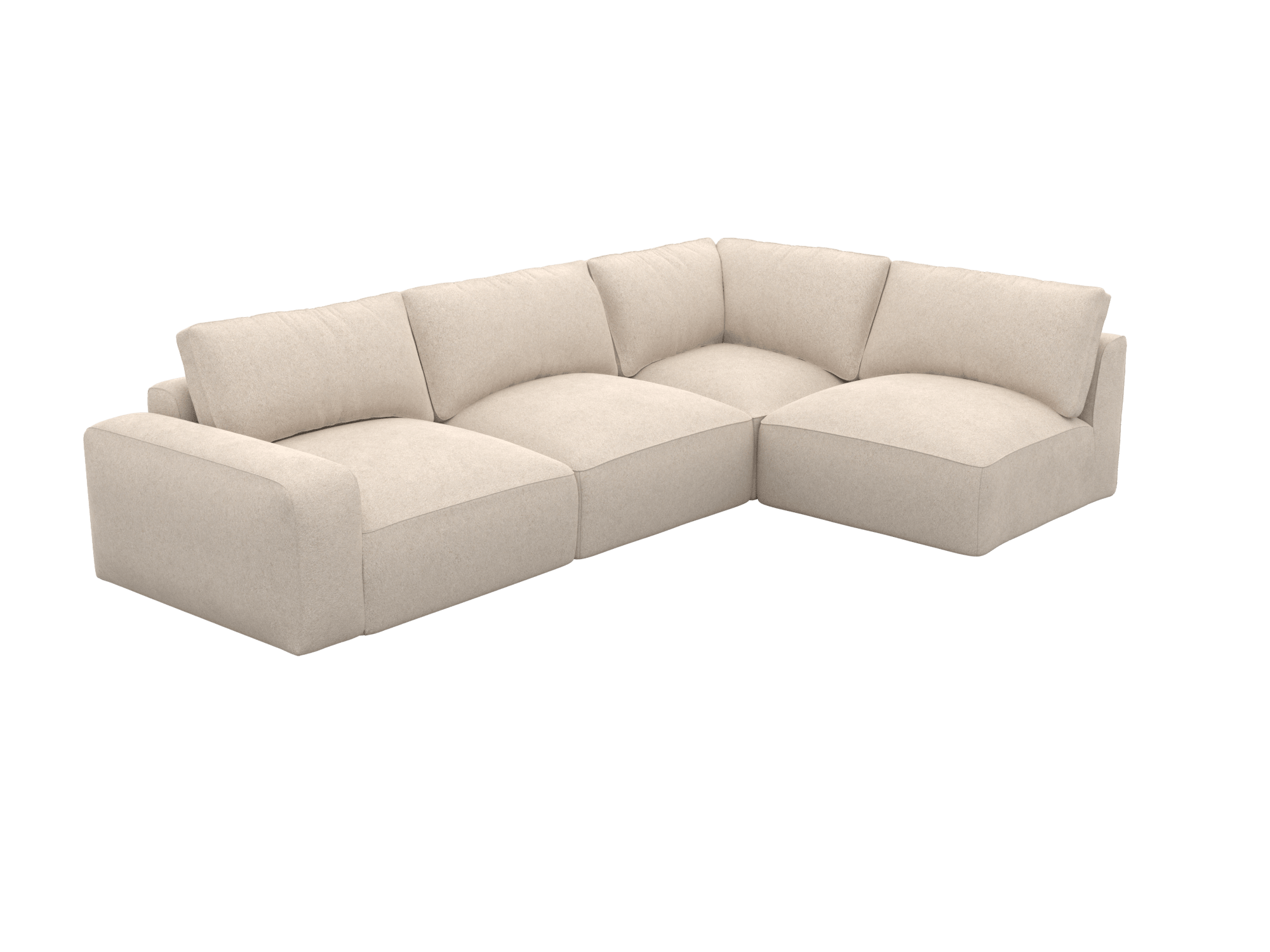Buy River Avon Taupe Modular Sofa RAF - 4 Piece - James Lane Australia