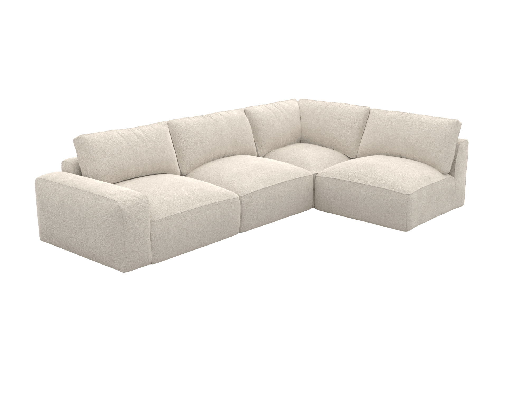 Buy River Avon Mineral Modular Sofa RAF - 4 Piece - James Lane Australia