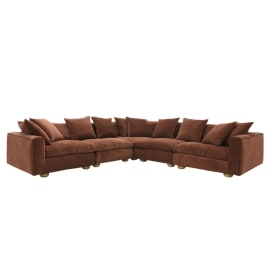 Tully Muse Rust Modular Sofa - 5 Piece