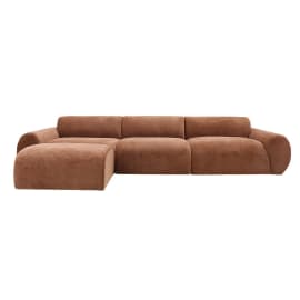 Malmo Muse Rust Sofa with Ottoman - 4 Piece