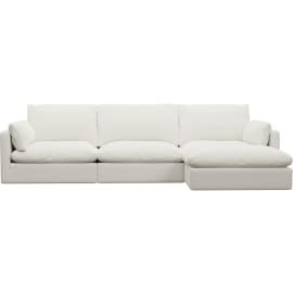 Willow Tribute Shell Right Arm Facing Chaise Sofa - 3 Seater