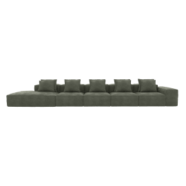 Riley Tribute Dark Jade 6 Seater Terminal Left Modular Sofa