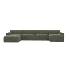 U-Shaped Modular Sofa with Chaise RAF - 5 Seater