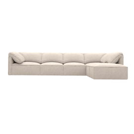 Modular Sofa with Ottoman - 5 Seater