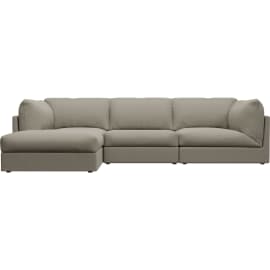 Finley Plaza Natural Modular Sofa - 3 Seater and Ottoman