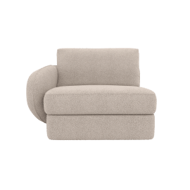 Esme Boucle Pumice Left Arm Facing Chair Module