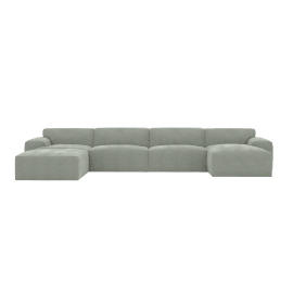 U-Shaped Modular Sofa with Chaise RAF - 5 Seater