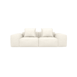 Riley Boucle Ivory 2 Seater Modular Sofa