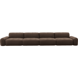 Beckett Muse Chocolate Modular Sofa - 4 Seater