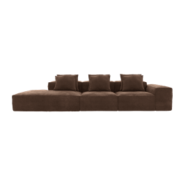 Riley Muse Chocolate Modular Sofa - 4 Seater Left Terminal