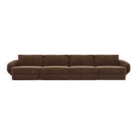 Esme Muse Chocolate Sofa - 4 Seater