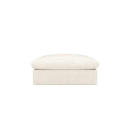 Willow Boucle Ivory Ottoman