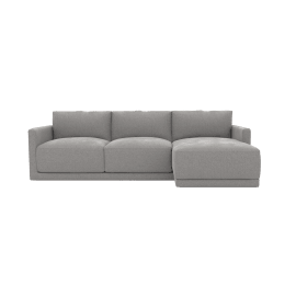 Haven Toorak Pebble 3 Seater Chaise Sofa Right Facing