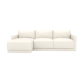 Haven Apt Boucle Ivory Chaise Left Facing Sofa