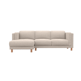 Hayes Boucle Pumice Left Arm Facing Chaise Sofa - 3 Seater