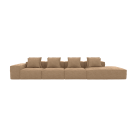Riley Avon Honey 5 Seater Terminal Right Modular Sofa