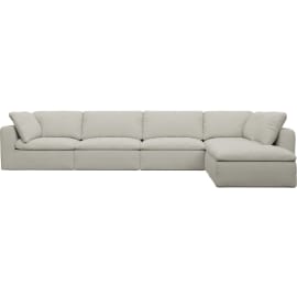 Cloud Deep California Ivory Modular Sofa - 6 Piece