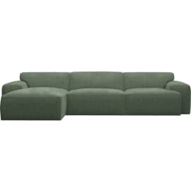 Copenhagen Tribute Dark Jade Left Arm Facing Chaise Sofa