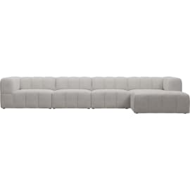Lucello Avon Mineral Modular Sofa with Ottoman - 5 Piece