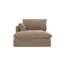 Willow Tribute Walnut Chaise Left Arm Facing Sofa Module