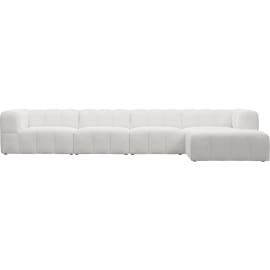 Lucello Noa Fog Modular Sofa with Ottoman - 5 Piece