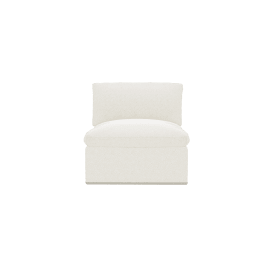 Retreat Boucle Ivory Armless Sofa Module