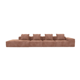 Riley Muse Dusk Modular Sofa - 1x Arm, 3x Armless, 1x Left Terminal