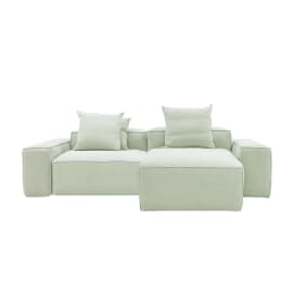 Riley Linen Oatmeal Modular Sofa - 2 Seater Chaise