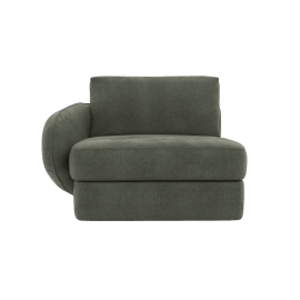 Esme Tribute Dark Jade Left Arm Facing Chair Module